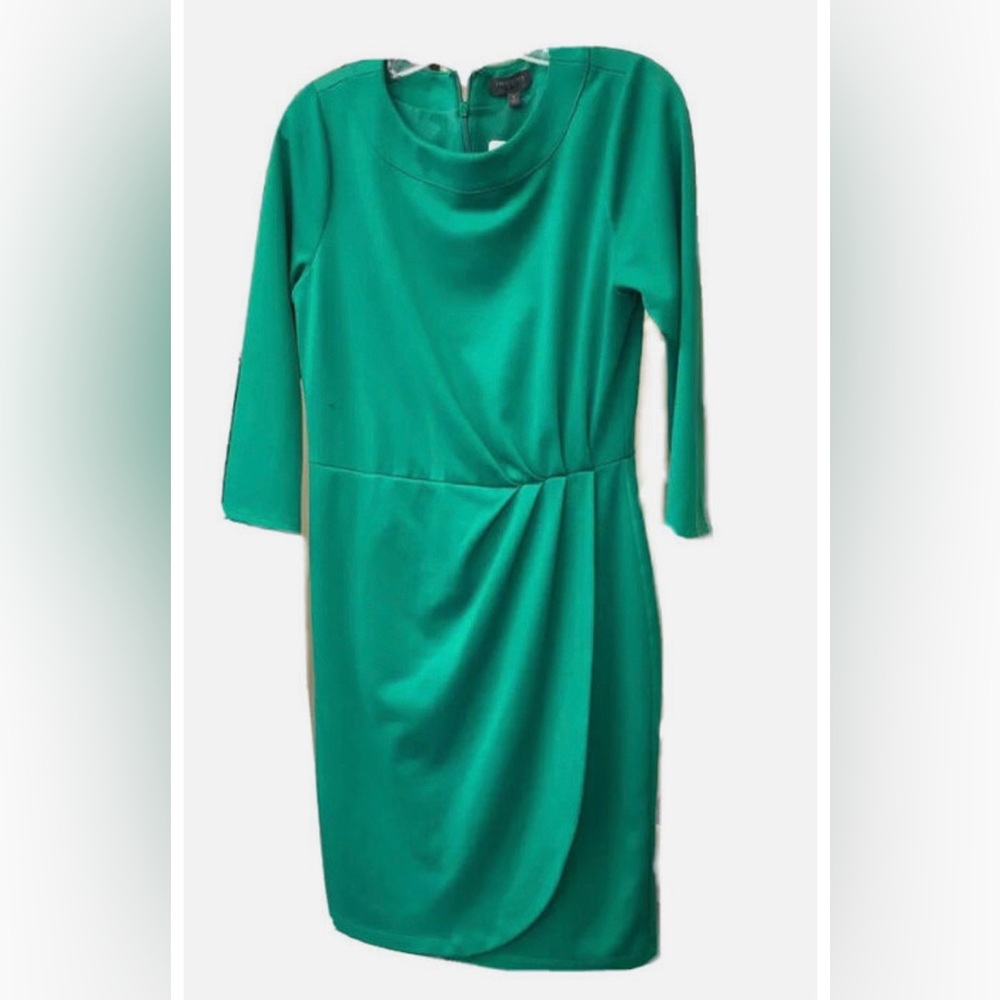 The Limited Emerald Green Over-the-knee Wrap Dress